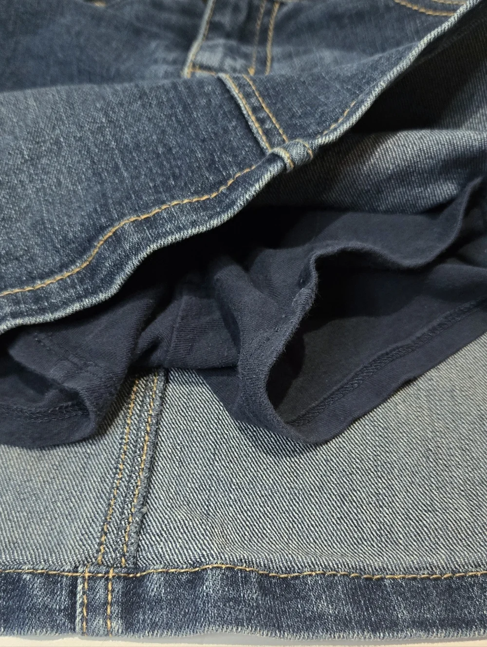 The Children's Place Dark Blue Denim Skirt With Built-In Shorts